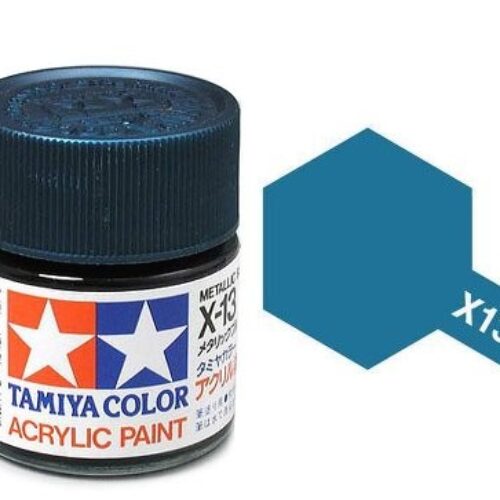 Colore vernice acrilica Tamiya per modellismo statico X13 blu lucido