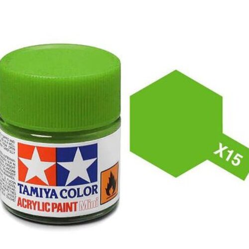 Colore vernice acrilica Tamiya per modellismo statico X15 verde lucido