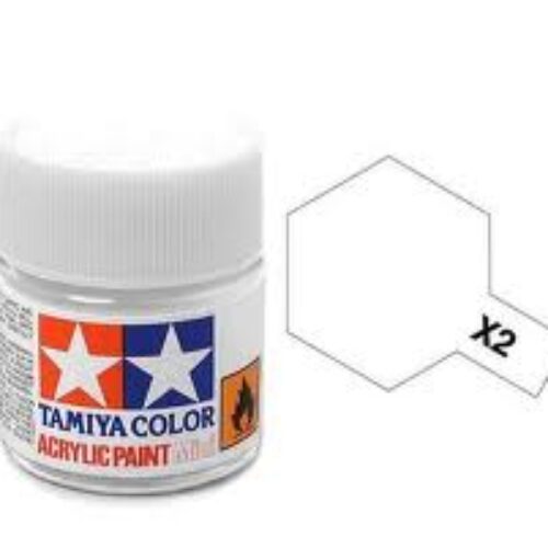 Colore vernice acrilica Tamiya per modellismo statico X2 bianco lucido