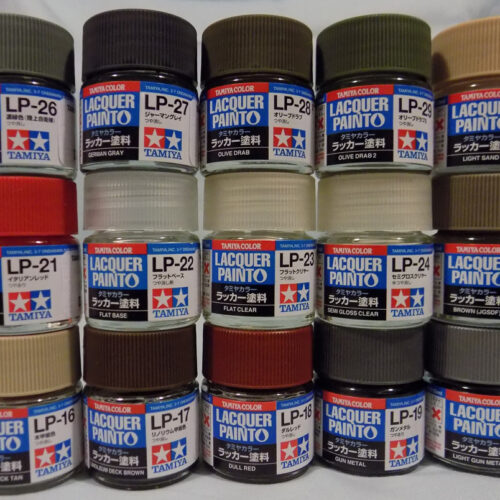 OFFERTA 15 COLORI TAMIYA LACQUER (esclusi dall'offerta i codici LP-41-42-43-44-45-46-47-48-49)