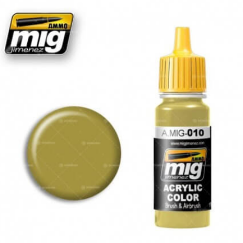 Ammo Mig 010 RAL 7028 DUNKELGELB 17ml. Colore acrilico Modellismo