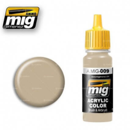 Ammo Mig 009 RAL 7027 SANDGRAU 17ml. Colore acrilico Modellismo