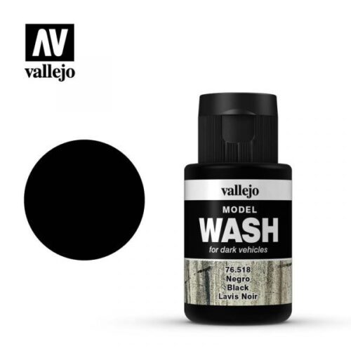 VALLEJO MODEL WASH BLACK 76518