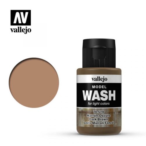 VALLEJO MODEL WASH DARK BROWN 76514