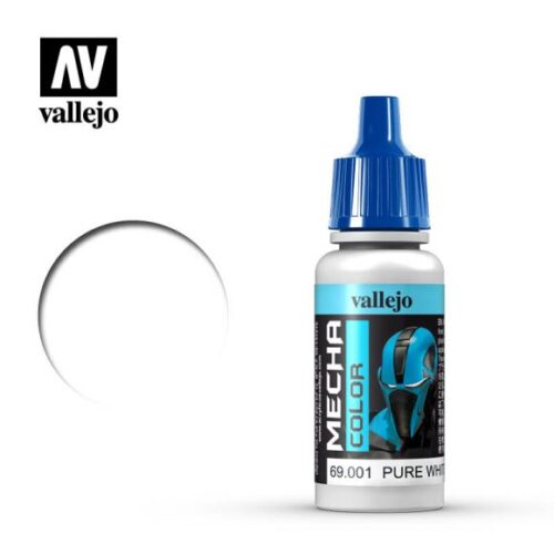 69001 PURE WHITE Vallejo Mecha 17ml colore acrilico satinato plastico