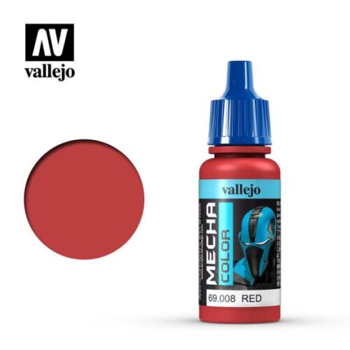 69008 RED Vallejo Mecha 17ml colore acrilico satinato plastico