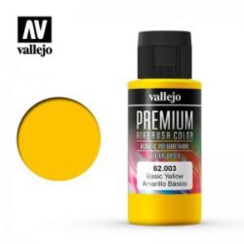 62003 VALLEJO PREMIUM AIRBRUSH: BASIC YELLOW (60ML)