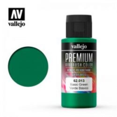 62013 VALLEJO PREMIUM AIRBRUSH: BASIC GREEN (60ML)