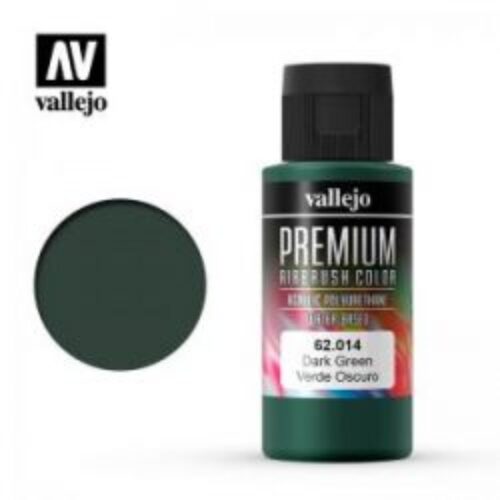 62014 VALLEJO PREMIUM AIRBRUSH: DARK GREEN (60ML)