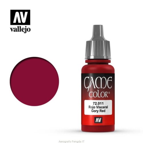 72011 Vallejo Game Color Gory Red Colore acrilico Modellismo e Miniature 17ml