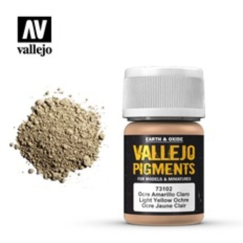 73.102 VALLEJO PIGMENTS: LIGHT YELLOW OCHRE (35ML)