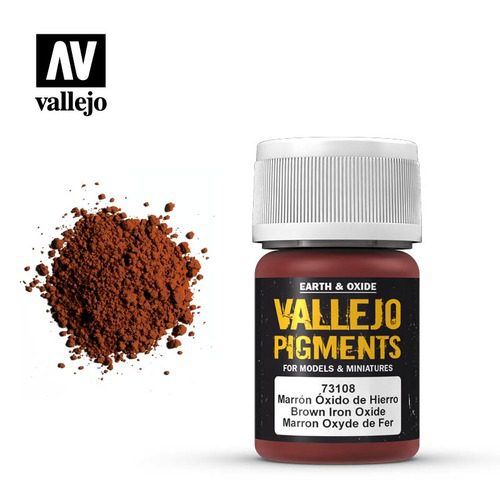 73.108 VALLEJO PIGMENTS: MAROON IRON OXIDE (35ML)