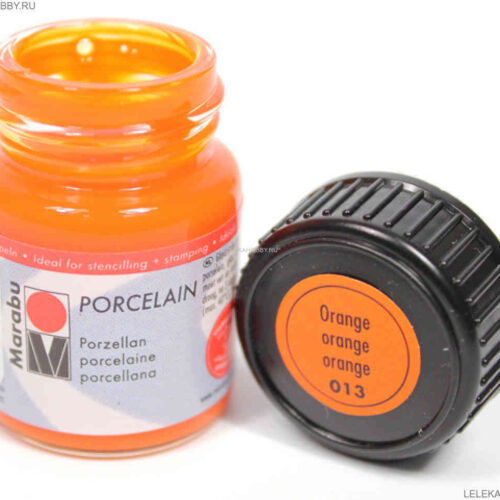 COLORE PER PORCELLANA PORCELAINE PAINT 15ml 013 Arancione Vasetto 15ml MARABU