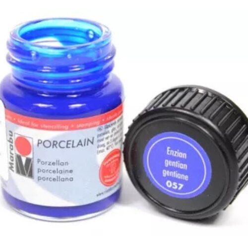 COLORE PER PORCELLANA PORCELAINE PAINT 15ml 057 Genziana Vasetto 15ml MARABU