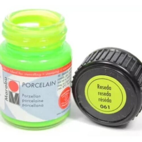 COLORE PER PORCELLANA PORCELAINE PAINT 15ml 061 Reseda Vasetto 15ml MARABU