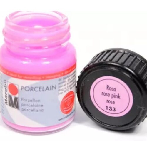 COLORE PER PORCELLANA PORCELAINE PAINT 15ml 133 Rosa Vasetto 15ml MARABU