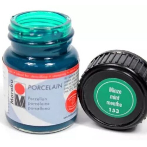 COLORE PER PORCELLANA PORCELAINE PAINT 15ml 153 Menta Vasetto 15ml MARABU