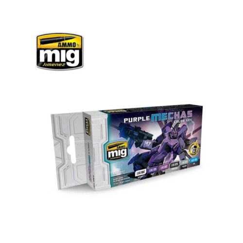 AMMO MIG: 7157 ACRYLIC SET – PURPLE MECHAS (6X17ML)