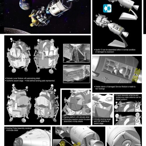 “Houston, we’ve had a problem”, Apollo 13 CSM & LM (50th Anniversary) scala 1:72 dragon 11020