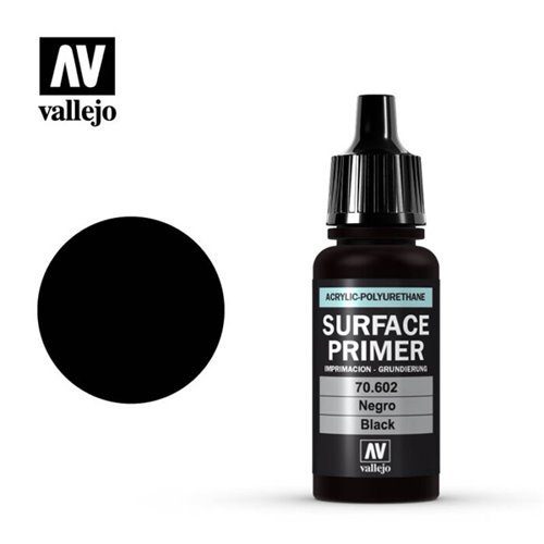 70602 Vallejo Primer: BLACK ACR-POL (17ml)