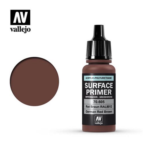 70605 Vallejo Primer: GERMAN RED BROWN ACR-POL (17ml)