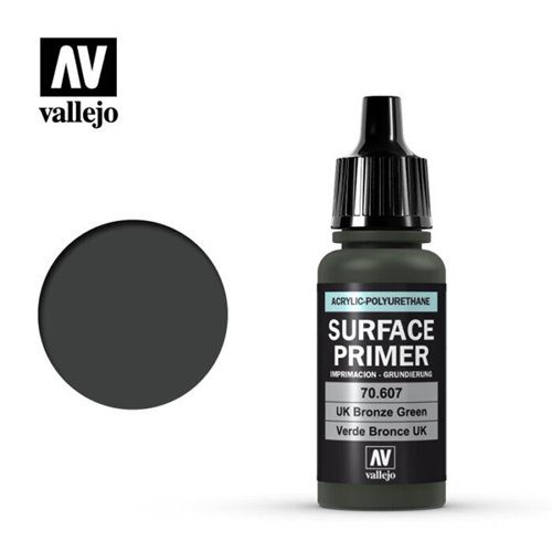 70607 Vallejo Primer: UK BRONZE GREEN VALLEJO ACR-POL (17ml)