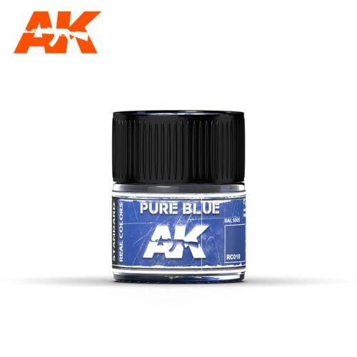 RC010 AK  INTERACTIVE  REAL COLORS PURE BLUE RAL5005 Vernice Acrilica per Modellismo Statico