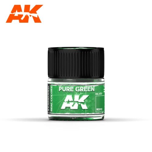 RC012 AK  INTERACTIVE  REAL COLORS VERDE PURO RAL6037 Vernice Acrilica per Modellismo Statico