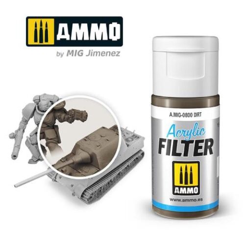 AMIG0800 ACRYLIC FILTER Dirt – filtro acrilico da 15ml AMMO MIG