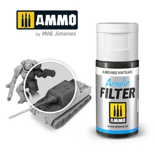 AMIG0802 ACRYLIC FILTER Night Black – filtro acrilico da 15ml AMMO MIG