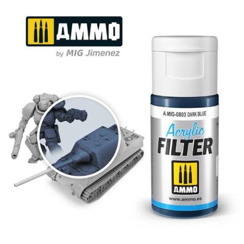 AMIG0803 ACRYLIC FILTER Dark Blue – filtro acrilico da 15ml AMMO MIG