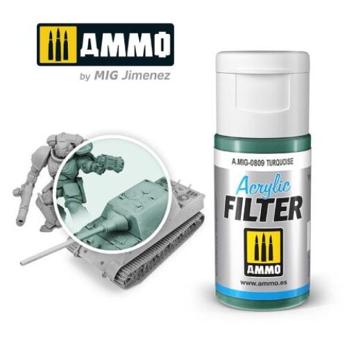 AMIG0809 ACRYLIC FILTER Turquoise – filtro acrilico da 15ml AMMO MIG