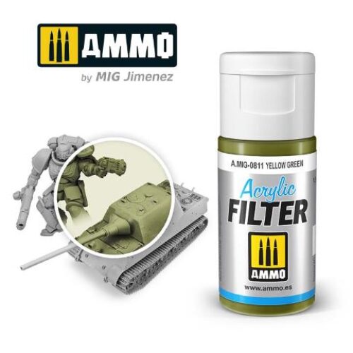 AMIG0811 ACRYLIC FILTER Yellow Green – filtro acrilico da 15ml AMMO MIG