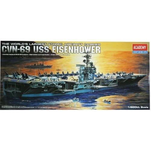 Academy 14212 U.S.S. CVN-69 Eisenhower Plastic Model Kit scala 1:800