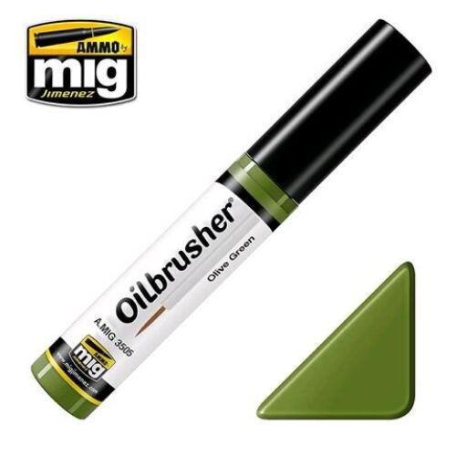 3505 VERDE OLIVA OILBRUSHER AMMO MIG COLORE AD OLIO