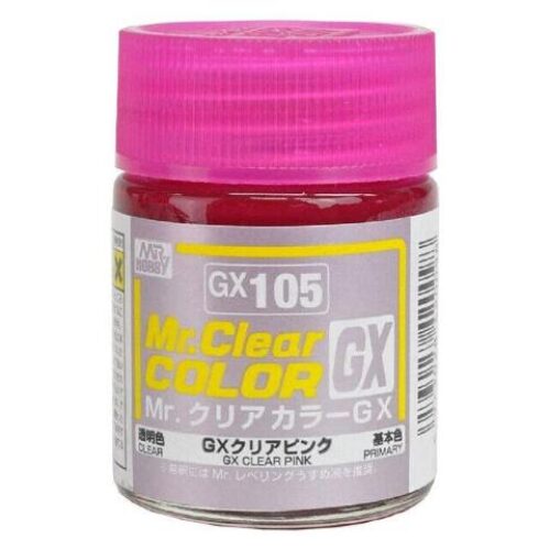 GX105 Gunze vernice smalto DEEP CLEAR PINK 18ml Mr.Hobby colore modellismo