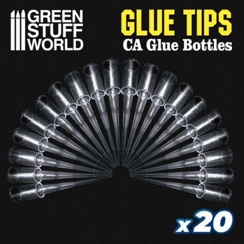 9007 20X PRECISION TIPS FOR SUPER GLUE BOTTLES GREEN STUFF WORLD