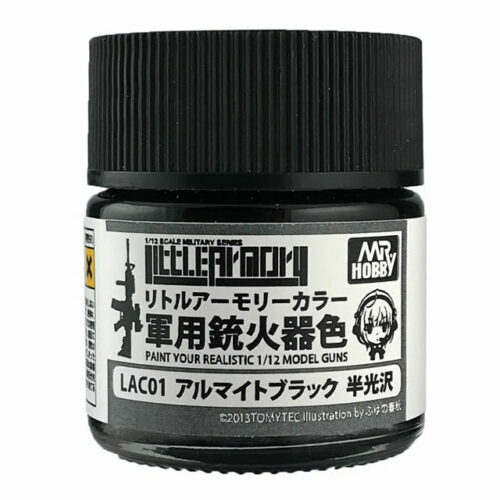 LAC-01 MR COLOR LITTLE ARMORY: ALUMITE BLACK/NERO ALUMITE | ARMI | 10ML Mr.Hobby colore modellismo