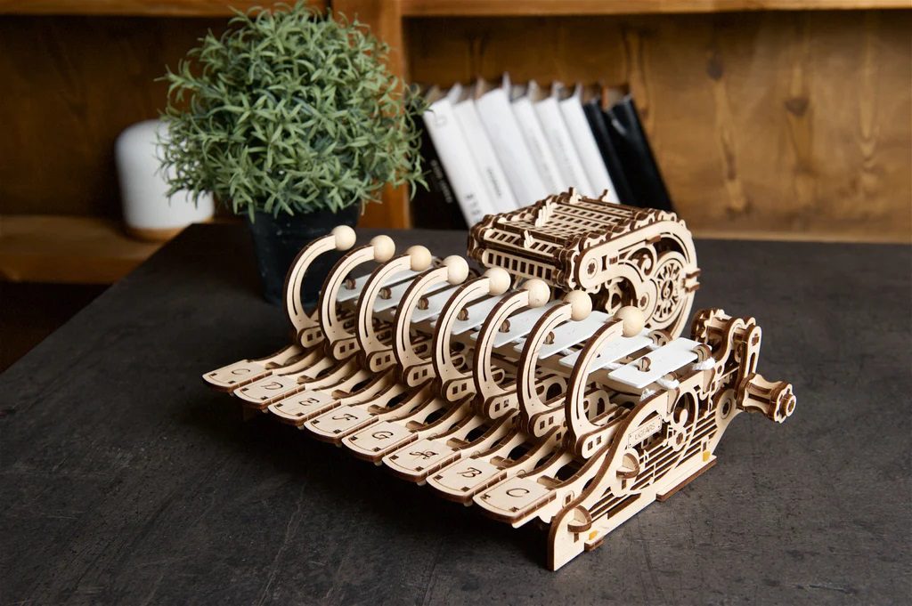 Kit di costruzione di carillon in legno fai-da-te a mano, meccanismo  musicale 3d in legno