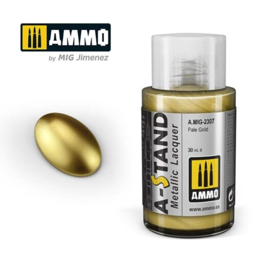 AMIG2307  A-STAND Pale Gold – 30ml colore a smalto per aerografo AMMO MIG