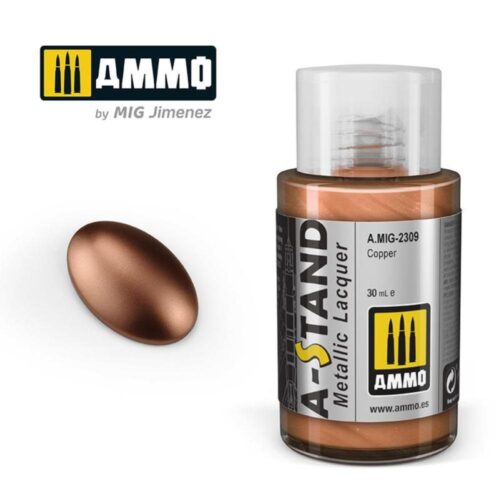 AMIG2309  A-STAND Copper – 30ml colore a smalto per aerografo AMMO MIG