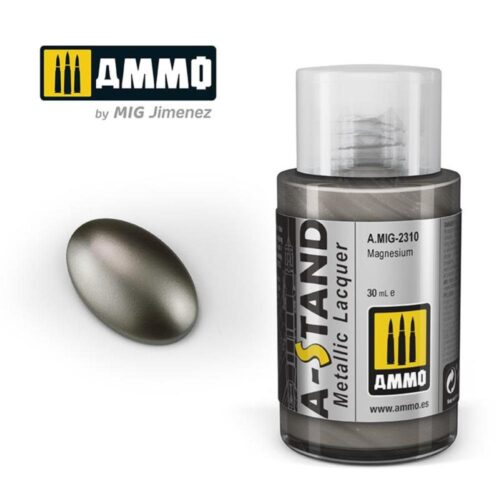 AMIG2310  A-STAND Magnesium – 30ml colore a smalto per aerografo AMMO MIG