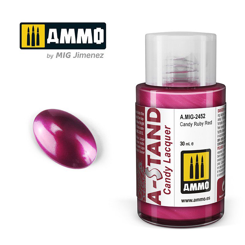 AMMO of MIG: A-STAND Semi Matt Aluminium - 30ml colore a smalto per  aerografo AMMO OF MIG AMIG2315