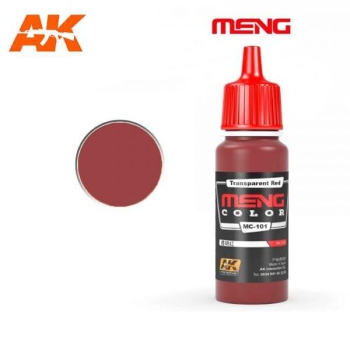 MC101 TRANSPARENT RED 17ml MENG COLOR AK INTERACTIVE