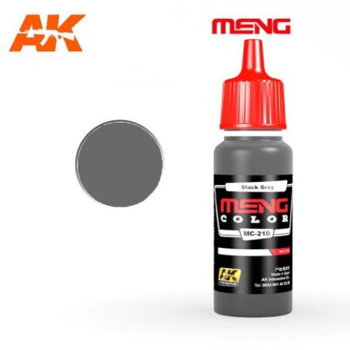 MC210 BLACK GREY 17ml MENG COLOR AK INTERACTIVE