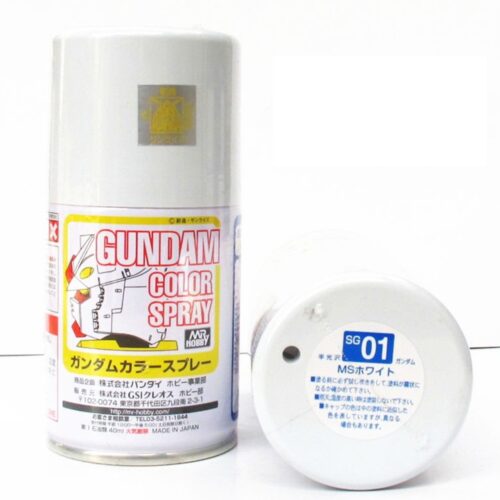 SG-01 Gunze Mr.Hobby Gundam Color Spray MS White (Semi-Gloss)