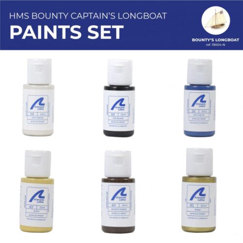 277PACK26 Set di colori per il modello di nave: HMS Bounty Jolly Boat ARTESANIA LATINA