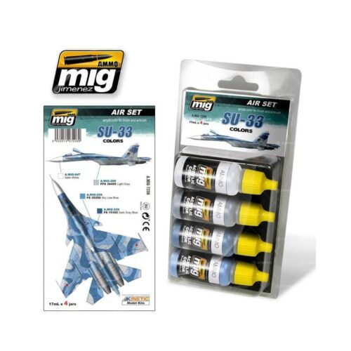 7208 – SET AMMO MIG – Air Set – Su-33 Colors – Acrylic color for brush and airbrush