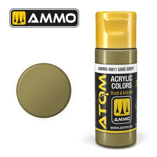 20011 – ATOM Sand Grey – 20ml. Ammo Mig  Colore acrilico Modellismo