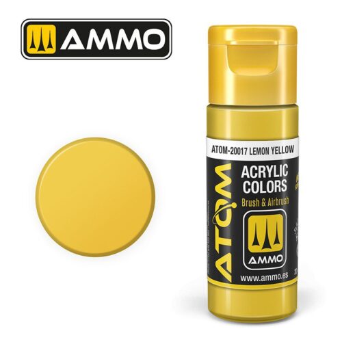 20017 – ATOM Lemon Yellow – 20ml. Ammo Mig  Colore acrilico Modellismo